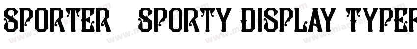 Sporter – Sporty Display Typeface字体转换